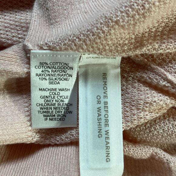 Ann Taylor LOFT Sweater Womens Large  Pink Knit‎ Scoop Neck Lightweight NEW - Picture 6 of 8